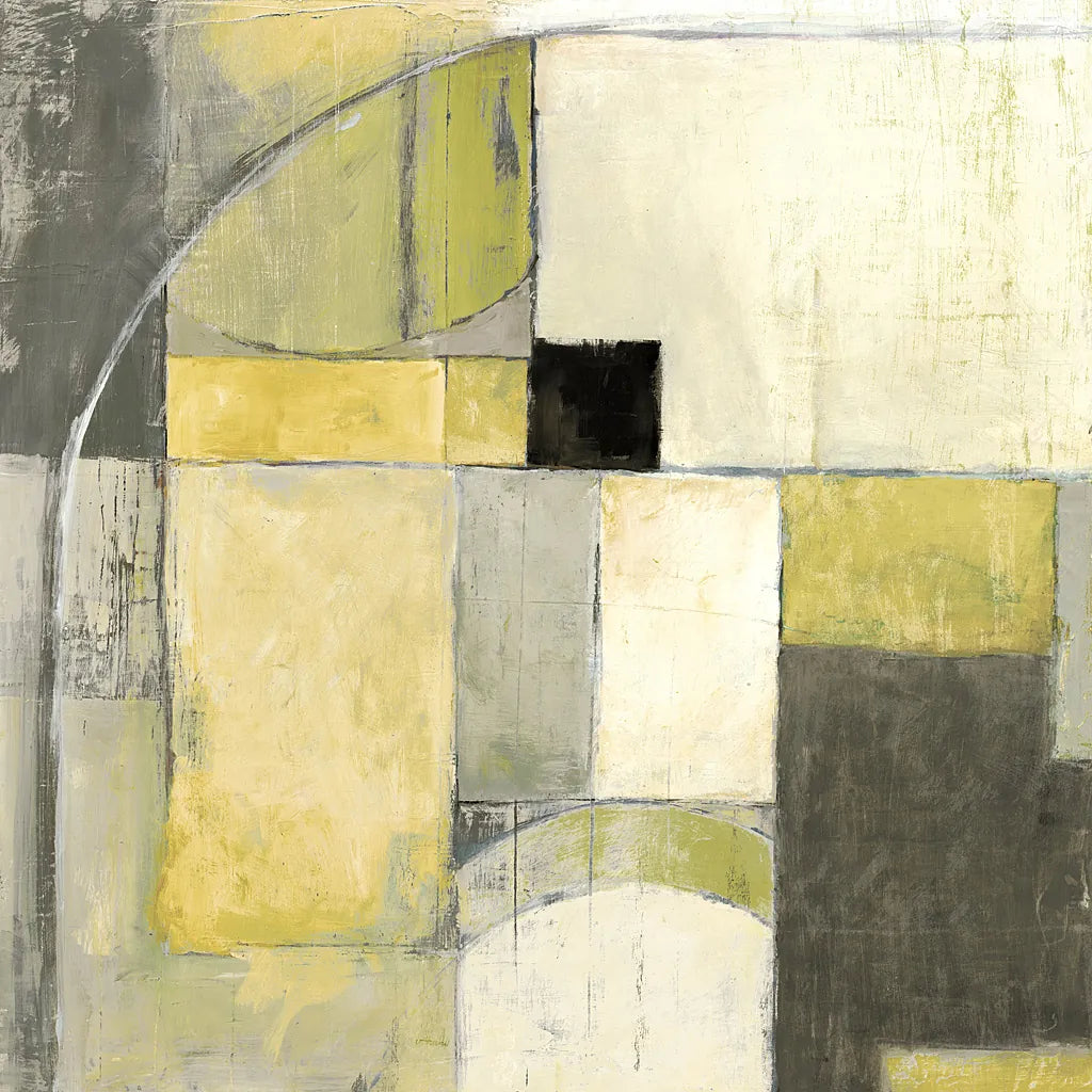 Blues Before Sunrise Yellow and Grey by Mike Schick. SKU 11477a. Archival Giclee Fine art print for wall decor.