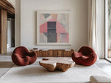 Blushing Bride by Mike Schick. Shown as extra-large giant wall art in a modern living room. Available as an archival giclee rolled canvas, fine art paper, or poster print. SKU 38007a.