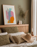 Boardwalk by Mike Schick. shown as a paper print in a natural frame. Available as a archival giclee rolled canvas, fine art paper, or poster print. SKU 48415h.