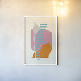 Boardwalk by Mike Schick. shown as a paper print in a white frame. Available as a archival giclee rolled canvas, fine art paper, or poster print. SKU 48415h.