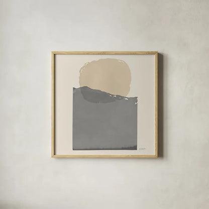 Buoyant Neutral Crop by Mike Schick. Shown in a natural wood glass frame for a timeless modern aesthetic. Available as an archival giclee rolled canvas, fine art paper, or poster print. SKU 70244a.