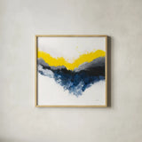 Cascade by Mike Schick. Shown in a natural wood glass frame for a timeless modern aesthetic. Available as an archival giclee rolled canvas, fine art paper, or poster print. SKU 69651a.