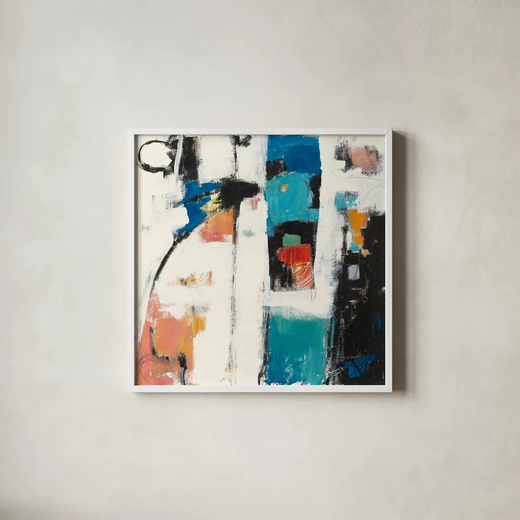 Catalina I by Mike Schick. Shown in a crisp white glass frame for a clean and minimalist style. Available as an archival giclee rolled canvas, fine art paper, or poster print. SKU 18921a.