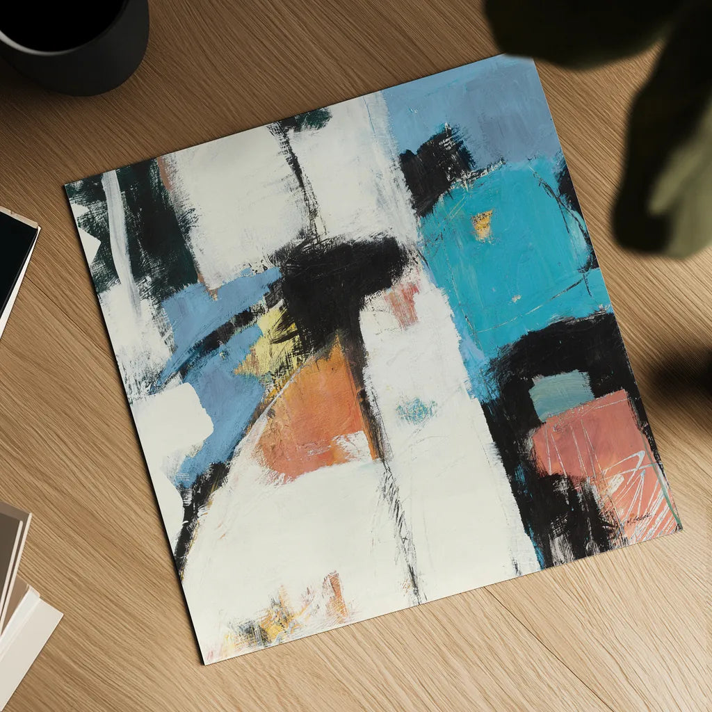 Catalina I Cool Chromatic by Mike Schick. Shown as a detailed flat fine art print, highlighting archival giclee quality. Available as an archival giclee rolled canvas, fine art paper, or poster print. SKU 26505a.