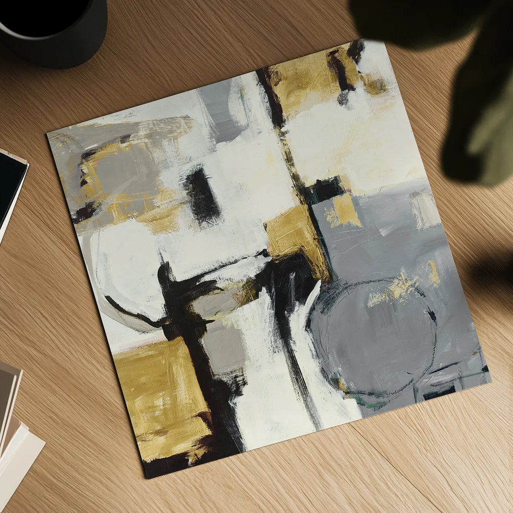 Catalina II Gold by Mike Schick. Shown as a detailed flat fine art print, highlighting archival giclee quality. Available as an archival giclee rolled canvas, fine art paper, or poster print. SKU 34242a.