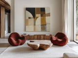 Champagne III Crop by Mike Schick. Shown as extra-large giant wall art in a modern living room. Available as an archival giclee rolled canvas, fine art paper, or poster print. SKU 37427a.