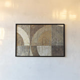Circular Sculpture by Mike Schick. shown as a paper print in a black flame. Available as a archival giclee rolled canvas, fine art paper, or poster print. SKU 13220i.