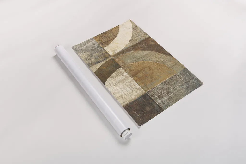 Circular Sculpture by Mike Schick. shown as a rolled paper print. Available as archival giclee rolled canvas, fine art paper, or poster print. SKU 62387i.