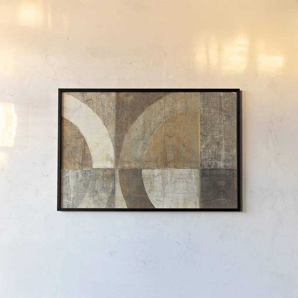 Circular Sculpture by Mike Schick. shown as a paper print in a black flame. Available as a archival giclee rolled canvas, fine art paper, or poster print. SKU 62387i.