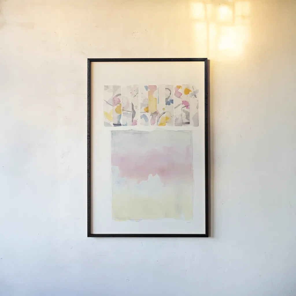 Day Dream Watercolor v2 by Mike Schick. shown as a paper print in a black flame. Available as a archival giclee rolled canvas, fine art paper, or poster print. SKU 45825h.