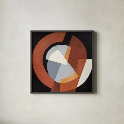 Deconstructed I by Mike Schick. Shown in a sleek black glass frame for a contemporary gallery look. Available as an archival giclee rolled canvas, fine art paper, or poster print. SKU 88371a.