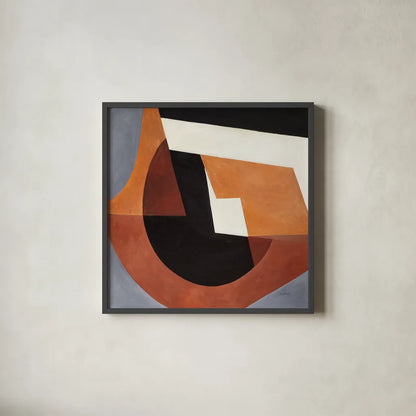 Deconstructed III by Mike Schick. Shown in a sleek black glass frame for a contemporary gallery look. Available as an archival giclee rolled canvas, fine art paper, or poster print. SKU 88373a.