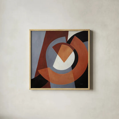 Deconstructed IV by Mike Schick. Shown in a natural wood glass frame for a timeless modern aesthetic. Available as an archival giclee rolled canvas, fine art paper, or poster print. SKU 88374a.