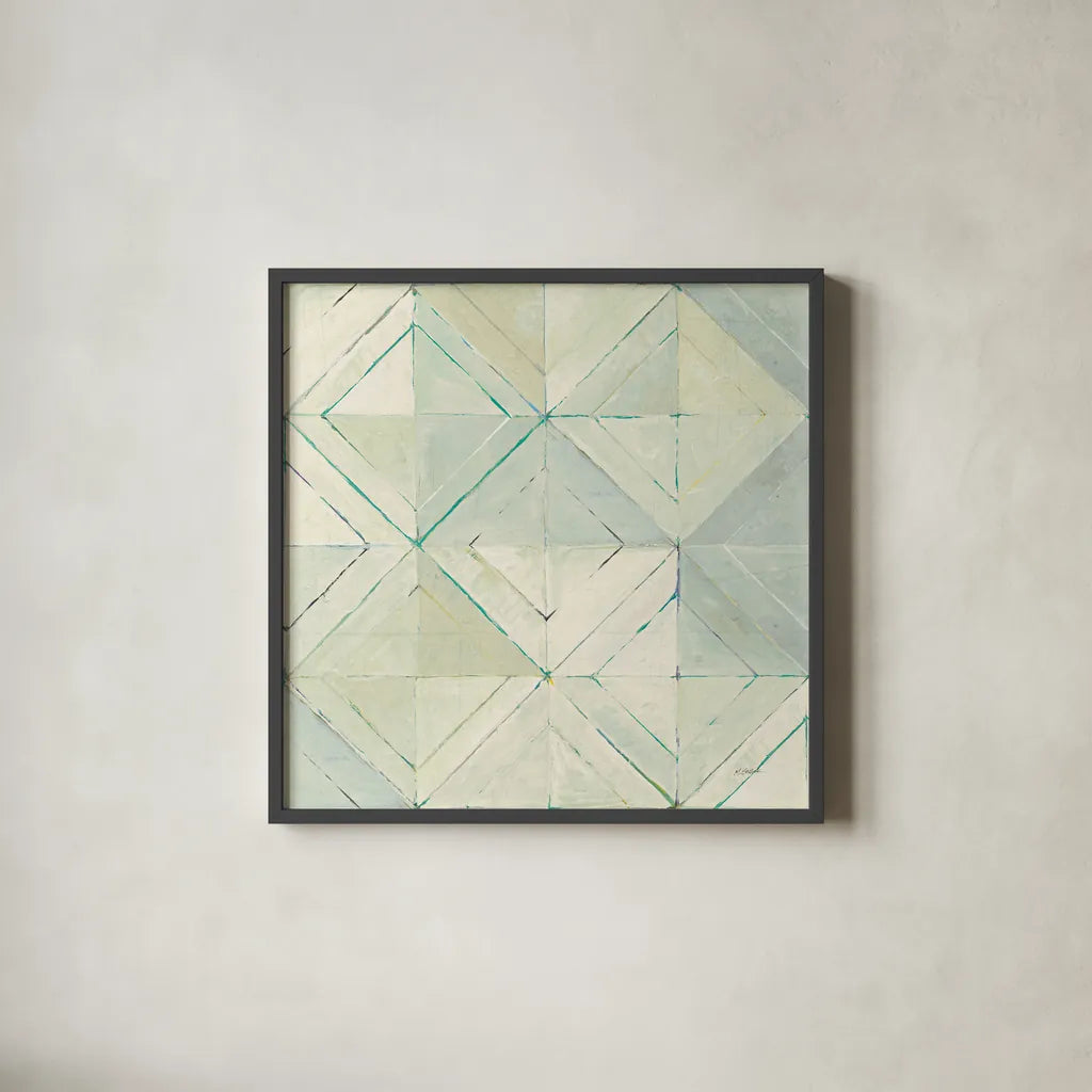 Diamonds are Forever Blue by Mike Schick. Shown in a sleek black glass frame for a contemporary gallery look. Available as an archival giclee rolled canvas, fine art paper, or poster print. SKU 34207a.