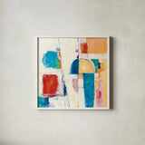 Down to the Street by Mike Schick. Shown in a crisp white glass frame for a clean and minimalist style. Available as an archival giclee rolled canvas, fine art paper, or poster print. SKU 49030a.