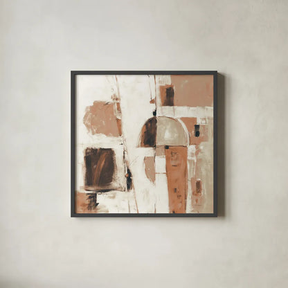Down to the Street Warm by Mike Schick. Shown in a sleek black glass frame for a contemporary gallery look. Available as an archival giclee rolled canvas, fine art paper, or poster print. SKU 55379a.