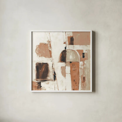 Down to the Street Warm by Mike Schick. Shown in a crisp white glass frame for a clean and minimalist style. Available as an archival giclee rolled canvas, fine art paper, or poster print. SKU 55379a.