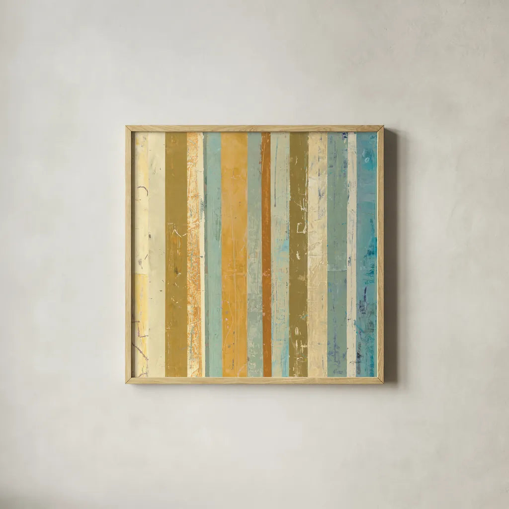 Eight to the Bar Crop I by Mike Schick. Shown in a natural wood glass frame for a timeless modern aesthetic. Available as an archival giclee rolled canvas, fine art paper, or poster print. SKU 22637a.