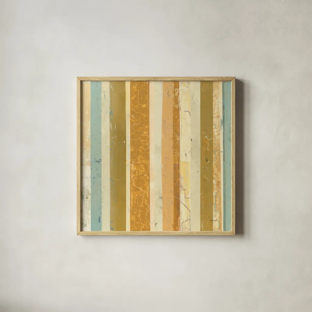 Eight to the Bar Crop II by Mike Schick. Shown in a natural wood glass frame for a timeless modern aesthetic. Available as an archival giclee rolled canvas, fine art paper, or poster print. SKU 22638a.