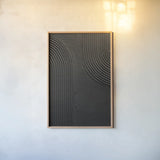 Embrace I Black by Mike Schick. shown as a paper print in a natural frame. Available as a archival giclee rolled canvas, fine art paper, or poster print. SKU 86567h.
