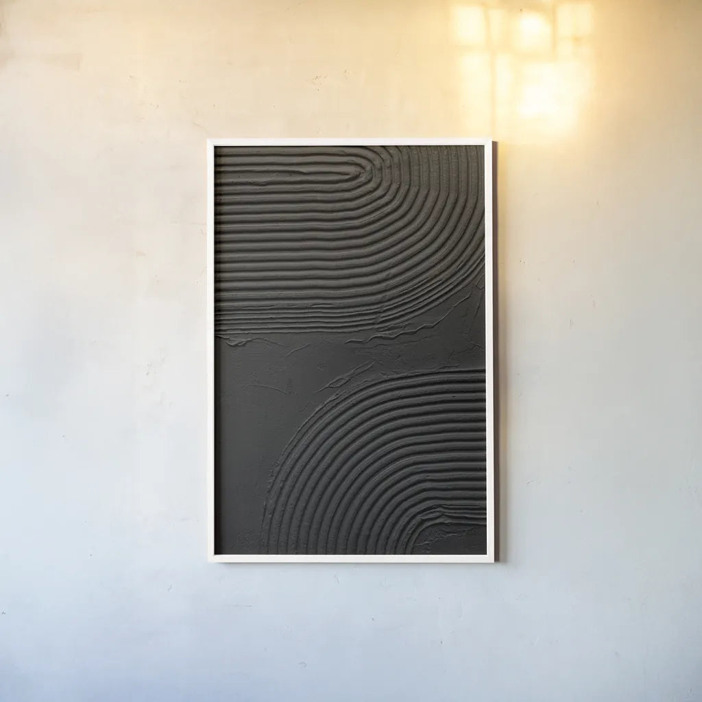 Embrace II by Mike Schick. shown as a paper print in a white frame. Available as a archival giclee rolled canvas, fine art paper, or poster print. SKU 86568h.