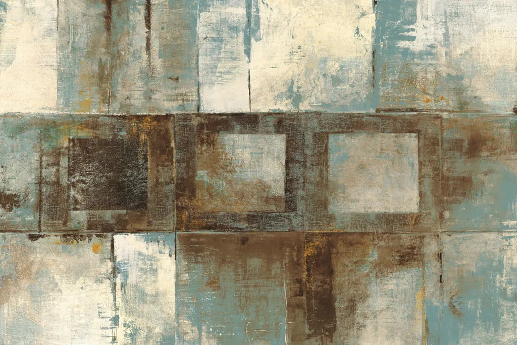 Euclid Ave Variations Blue Brown by Mike Schick. SKU 7906i. Archival Giclee Fine art print for wall decor.