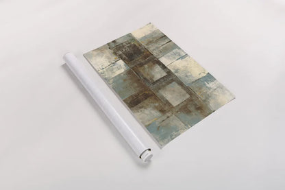 Euclid Ave Variations Blue Brown by Mike Schick. shown as a rolled paper print. Available as archival giclee rolled canvas, fine art paper, or poster print. SKU 7906i.