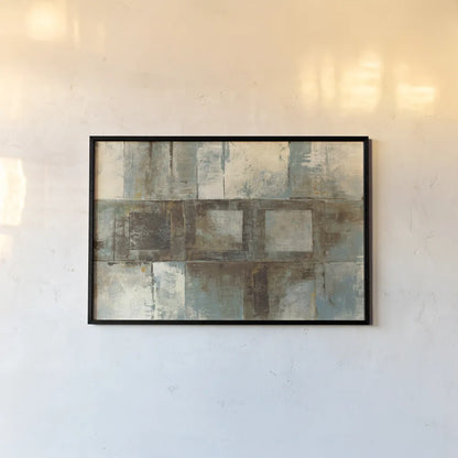 Euclid Ave Variations Blue Brown by Mike Schick. shown as a paper print in a black flame. Available as a archival giclee rolled canvas, fine art paper, or poster print. SKU 7906i.