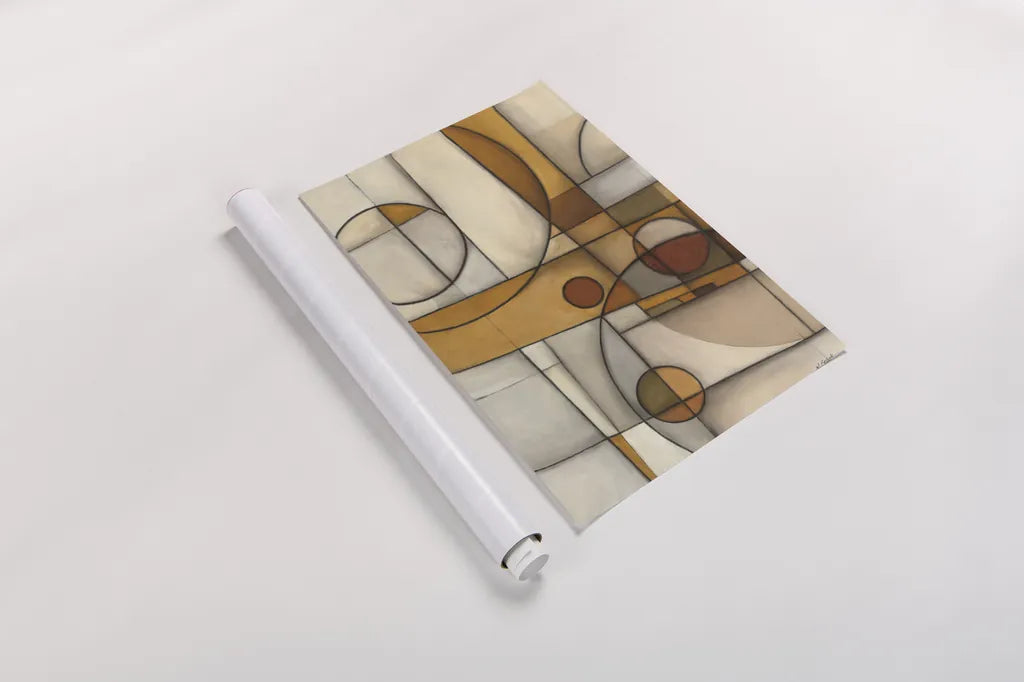 Flipped Mythology by Mike Schick. shown as a rolled paper print. Available as archival giclee rolled canvas, fine art paper, or poster print. SKU 22601h.