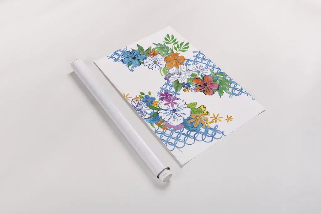 Flower Power I by Mike Schick. shown as a rolled paper print. Available as archival giclee rolled canvas, fine art paper, or poster print. SKU 65876i.