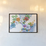 Flower Power I by Mike Schick. shown as a paper print in a black flame. Available as a archival giclee rolled canvas, fine art paper, or poster print. SKU 65876i.