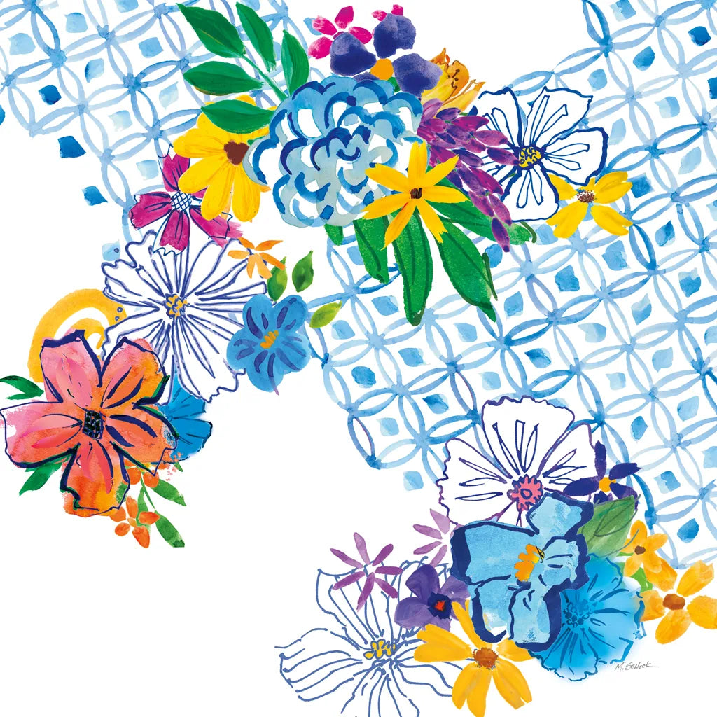 Flower Power IV by Mike Schick. SKU 65879a. Archival Giclee Fine art print for wall decor.