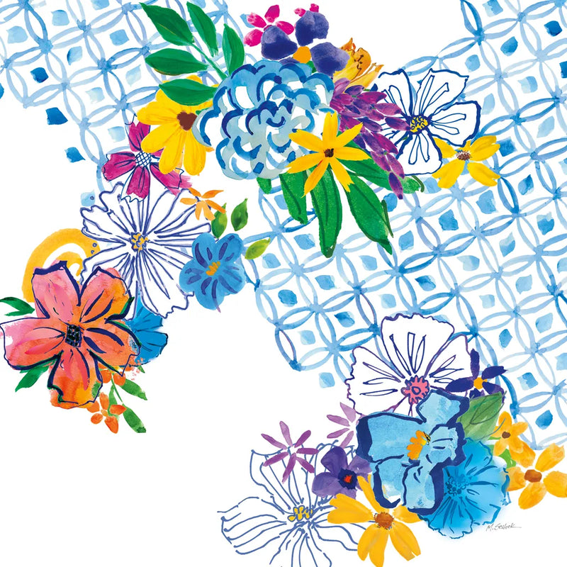 Flower Power IV by Mike Schick. SKU 65879a. Archival Giclee Fine art print for wall decor.
