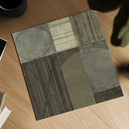 Forest Bridge Neutral by Mike Schick. Shown as a detailed flat fine art print, highlighting archival giclee quality. Available as an archival giclee rolled canvas, fine art paper, or poster print. SKU 12503a.