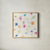 Glitterati I by Mike Schick. Shown in a natural wood glass frame for a timeless modern aesthetic. Available as an archival giclee rolled canvas, fine art paper, or poster print. SKU 27340a.