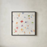 Glitterati II Red by Mike Schick. Shown in a sleek black glass frame for a contemporary gallery look. Available as an archival giclee rolled canvas, fine art paper, or poster print. SKU 88623a.