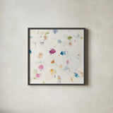 Glitterati II v2 by Mike Schick. Shown in a sleek black glass frame for a contemporary gallery look. Available as an archival giclee rolled canvas, fine art paper, or poster print. SKU 27637a.