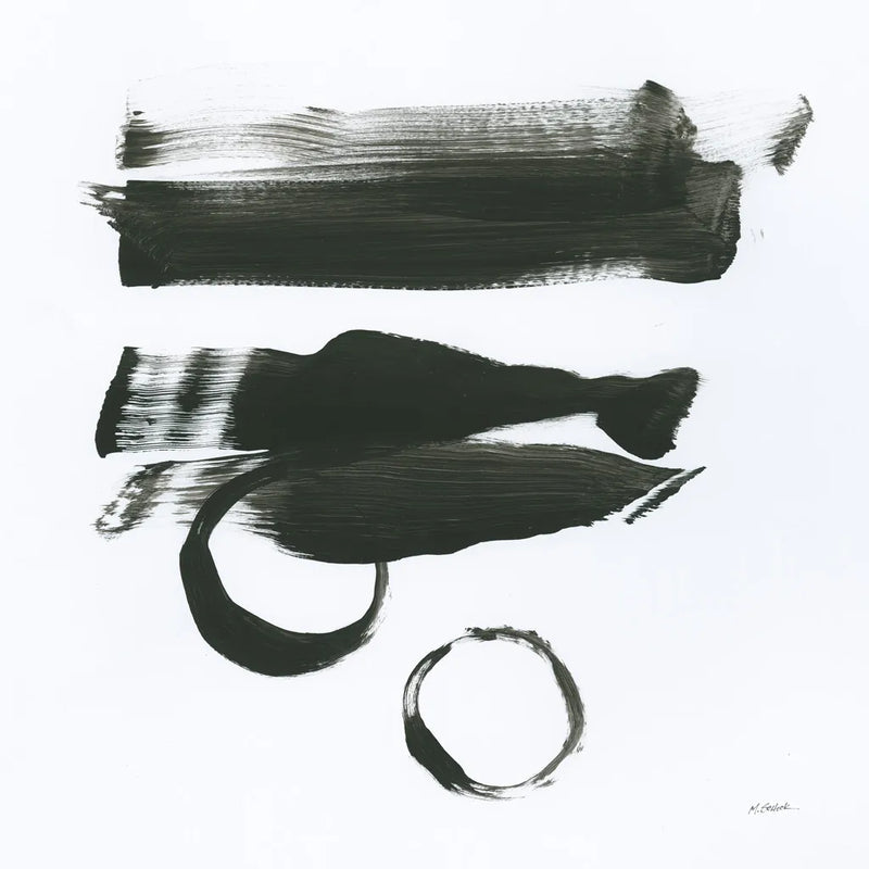 Gold and Black Element XVI by Mike Schick. SKU 19472a. Archival Giclee Fine art print for wall decor.
