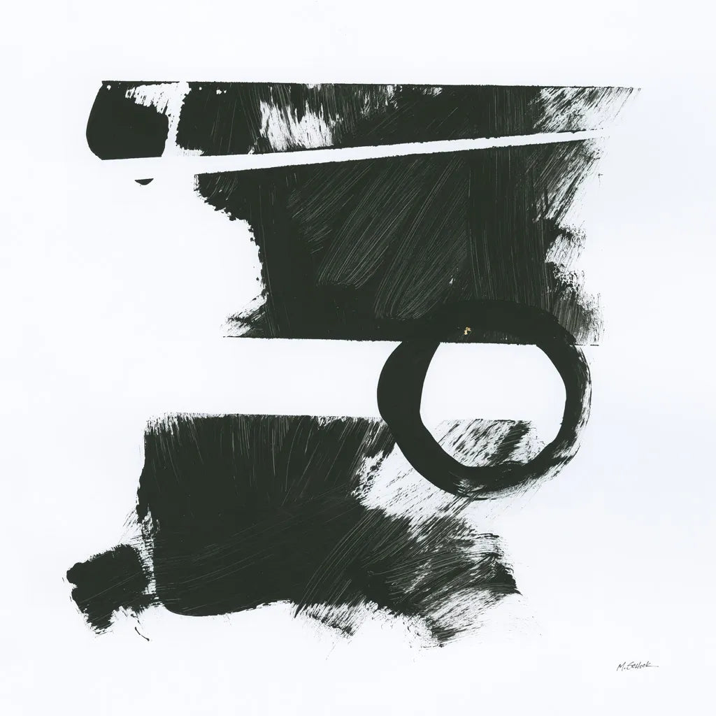 Gold and Black Elements XVII by Mike Schick. SKU 19473a. Archival Giclee Fine art print for wall decor.