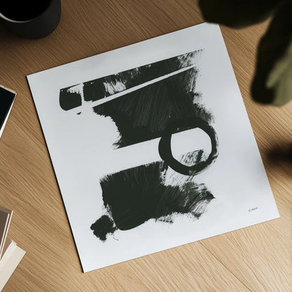 Gold and Black Elements XVII by Mike Schick. Shown as a detailed flat fine art print, highlighting archival giclee quality. Available as an archival giclee rolled canvas, fine art paper, or poster print. SKU 19473a.