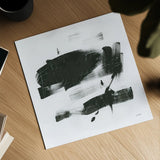 Gold and Black Elements XX by Mike Schick. Shown as a detailed flat fine art print, highlighting archival giclee quality. Available as an archival giclee rolled canvas, fine art paper, or poster print. SKU 19474a.