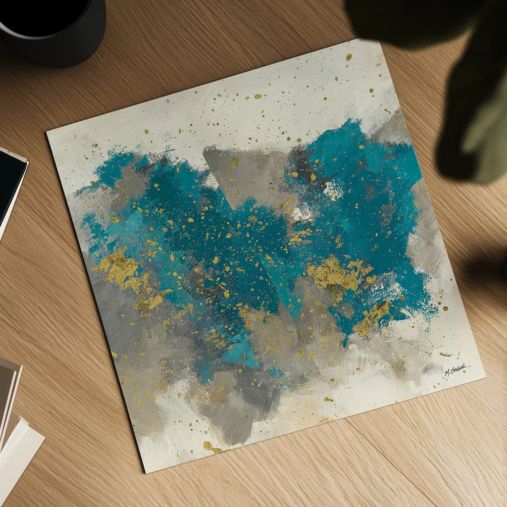 Gray Matter Cream II by Mike Schick. Shown as a detailed flat fine art print, highlighting archival giclee quality. Available as an archival giclee rolled canvas, fine art paper, or poster print. SKU 34208a.