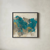 Gray Matter Cream II by Mike Schick. Shown in a sleek black glass frame for a contemporary gallery look. Available as an archival giclee rolled canvas, fine art paper, or poster print. SKU 34208a.