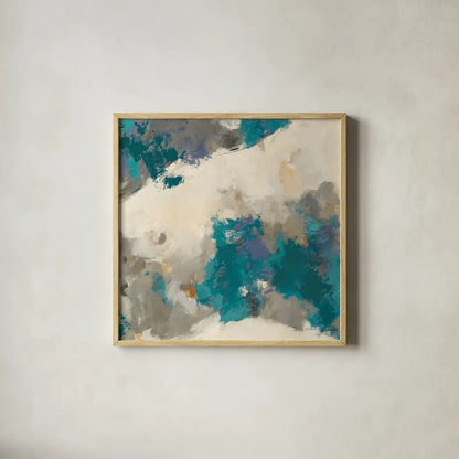 Gray Matter II Square by Mike Schick. Shown in a natural wood glass frame for a timeless modern aesthetic. Available as an archival giclee rolled canvas, fine art paper, or poster print. SKU 34216a.