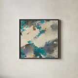 Gray Matter III Square by Mike Schick. Shown in a sleek black glass frame for a contemporary gallery look. Available as an archival giclee rolled canvas, fine art paper, or poster print. SKU 34215a.