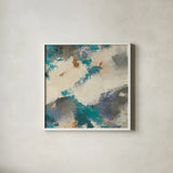 Gray Matter III Square by Mike Schick. Shown in a crisp white glass frame for a clean and minimalist style. Available as an archival giclee rolled canvas, fine art paper, or poster print. SKU 34215a.