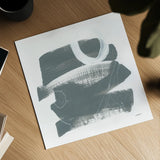 Gray and White IX by Mike Schick. Shown as a detailed flat fine art print, highlighting archival giclee quality. Available as an archival giclee rolled canvas, fine art paper, or poster print. SKU 22750a.