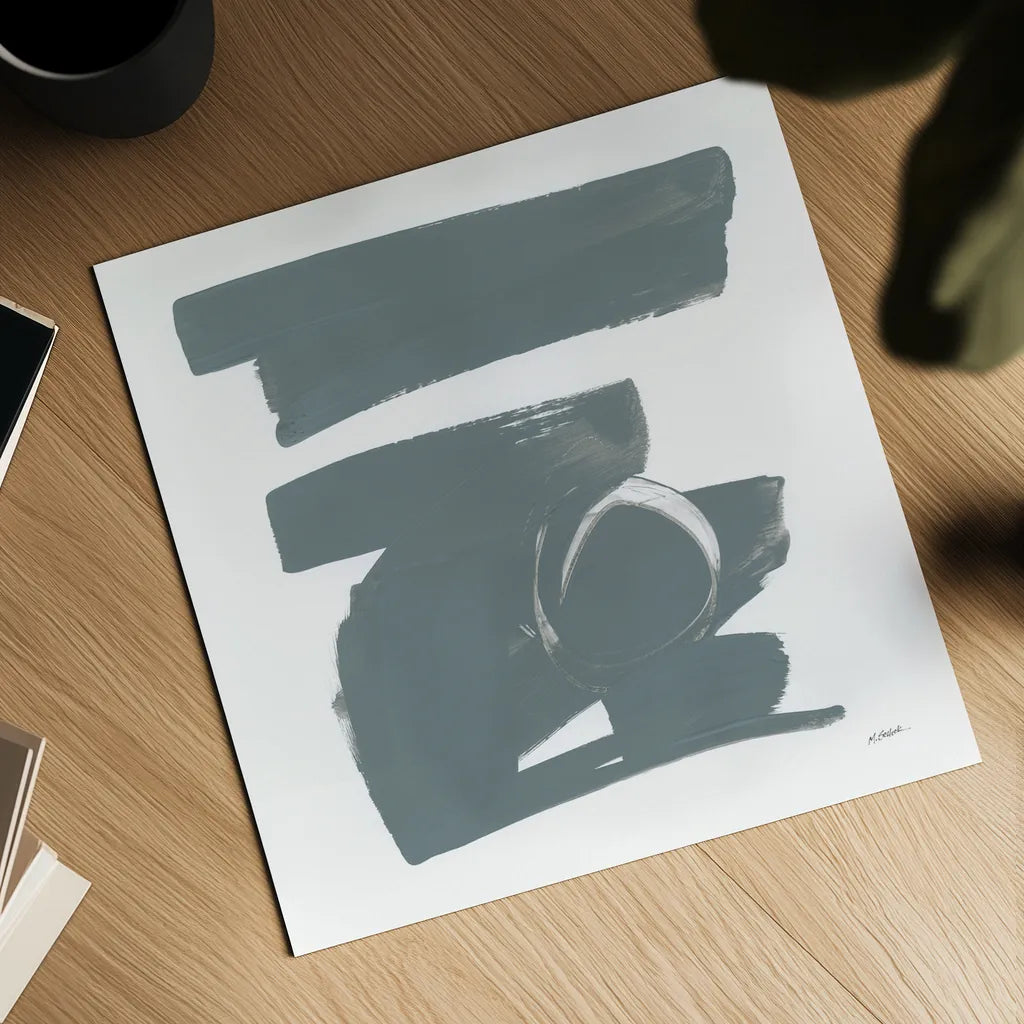 Gray and White XII by Mike Schick. Shown as a detailed flat fine art print, highlighting archival giclee quality. Available as an archival giclee rolled canvas, fine art paper, or poster print. SKU 22751a.