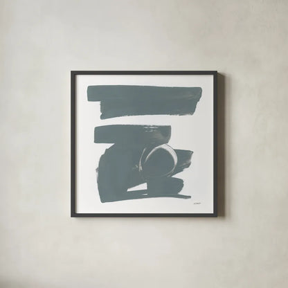 Gray and White XII by Mike Schick. Shown in a sleek black glass frame for a contemporary gallery look. Available as an archival giclee rolled canvas, fine art paper, or poster print. SKU 22751a.