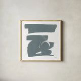 Gray and White XII by Mike Schick. Shown in a natural wood glass frame for a timeless modern aesthetic. Available as an archival giclee rolled canvas, fine art paper, or poster print. SKU 22751a.